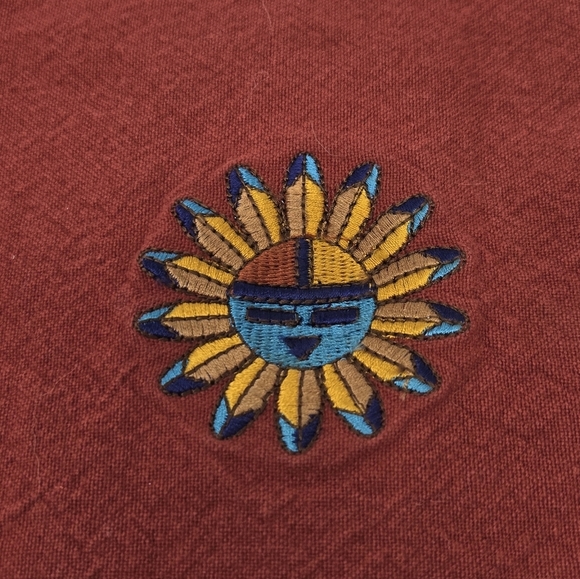 KAY DEE DESIGN SOUTHWESTERN DISH TOWEL SET OF TWO SUN KOKOPELLI TEAL RUST STRIPE - Picture 7 of 12